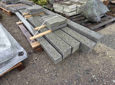 Lihvitud betoon piire hauaplatsile mõõtudega 2,5×2,5m