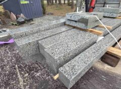 Lihvitud betoon piire hauaplatsile mõõtudega 2,5×2,5m