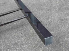 Läikiv must piirdematerjali komplekt 2,5×2,5m hauaplatsile